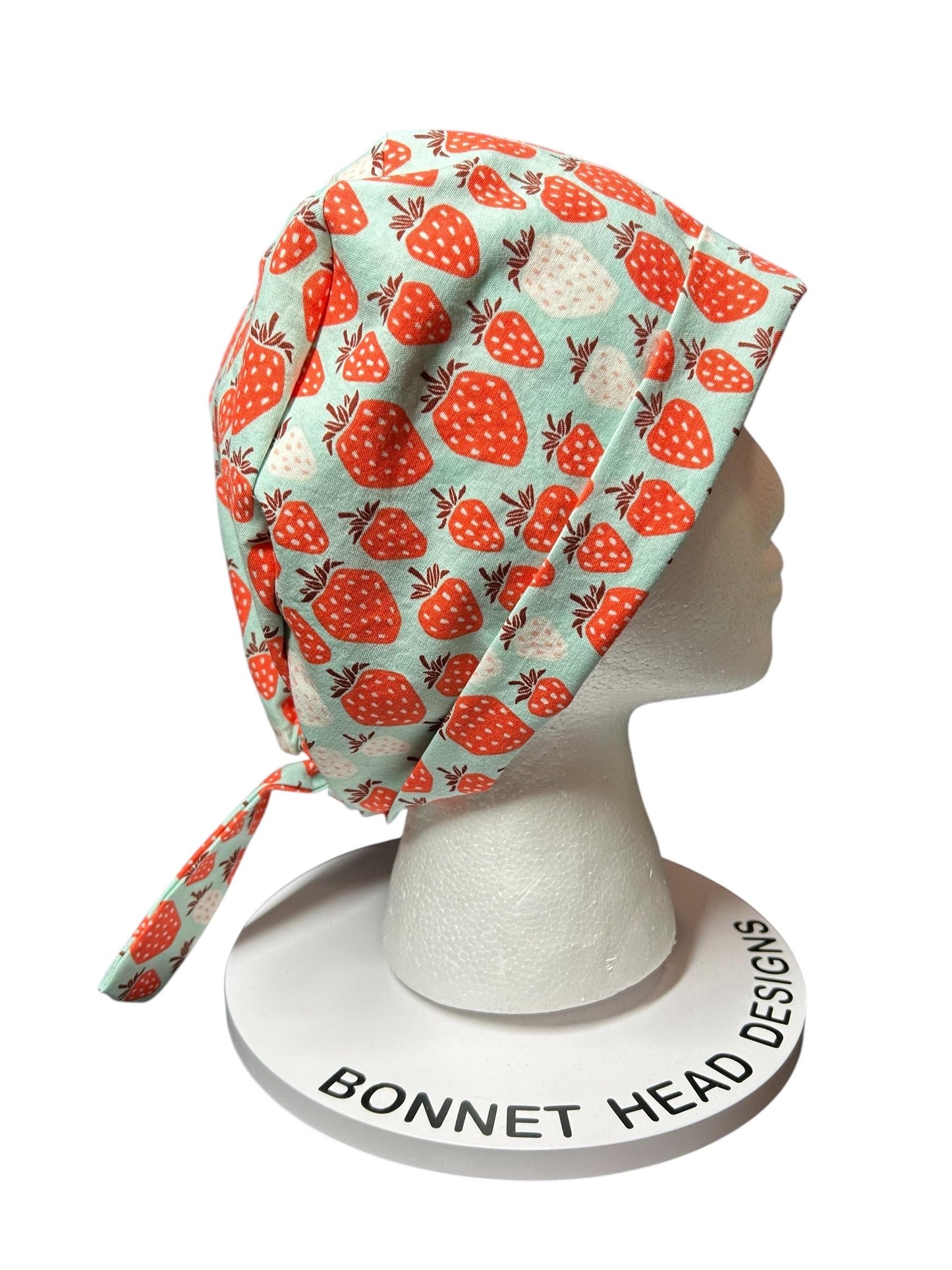 Strawberry Scrub cap: pixie style cap for short or medium hair