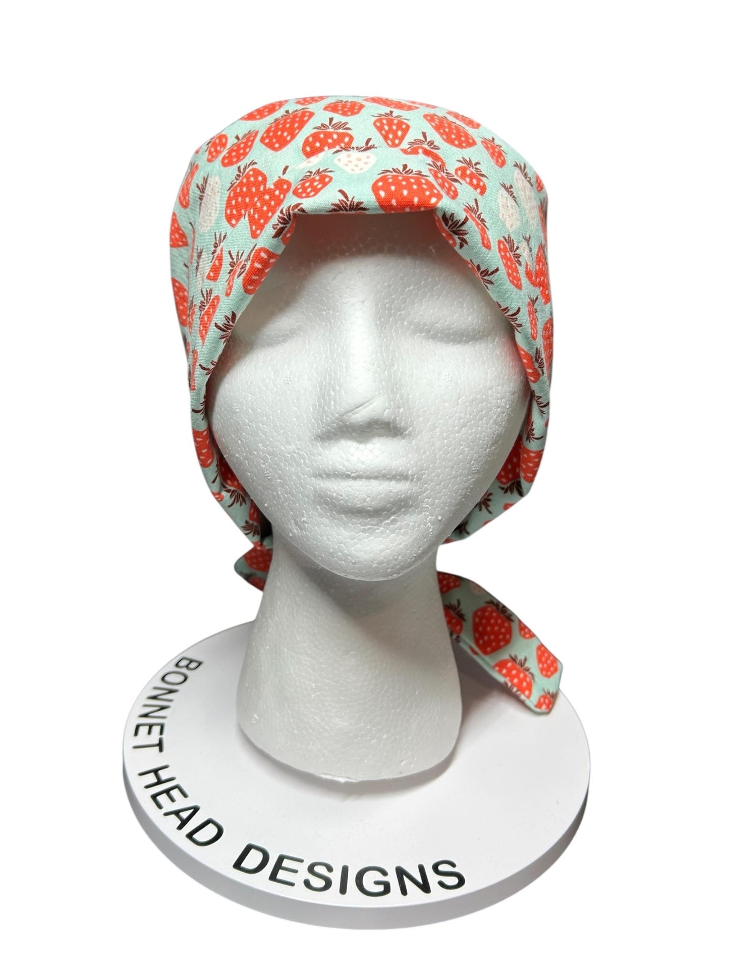 Strawberry Scrub cap: pixie style cap for short or medium hair