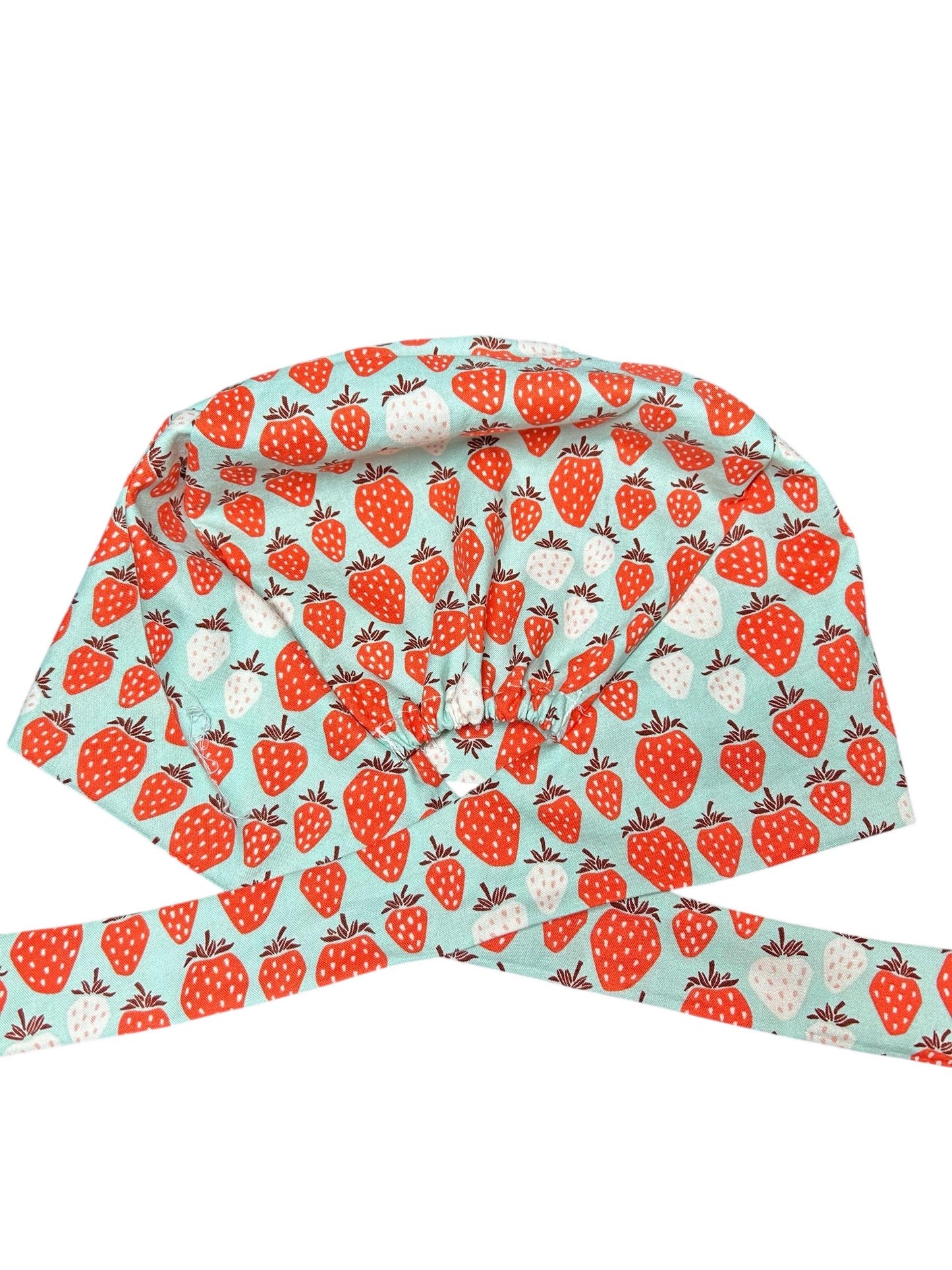Strawberry Scrub cap: pixie style cap for short or medium hair