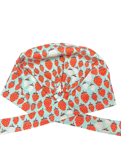 Strawberry Scrub cap: pixie style cap for short or medium hair