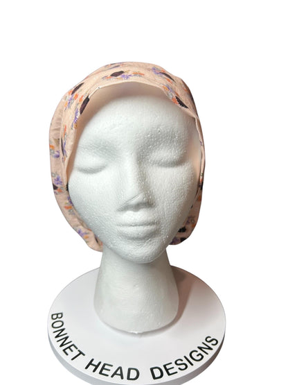 Euro Style HedgehogThemed spring scrub hat— satin lining optional with toggle