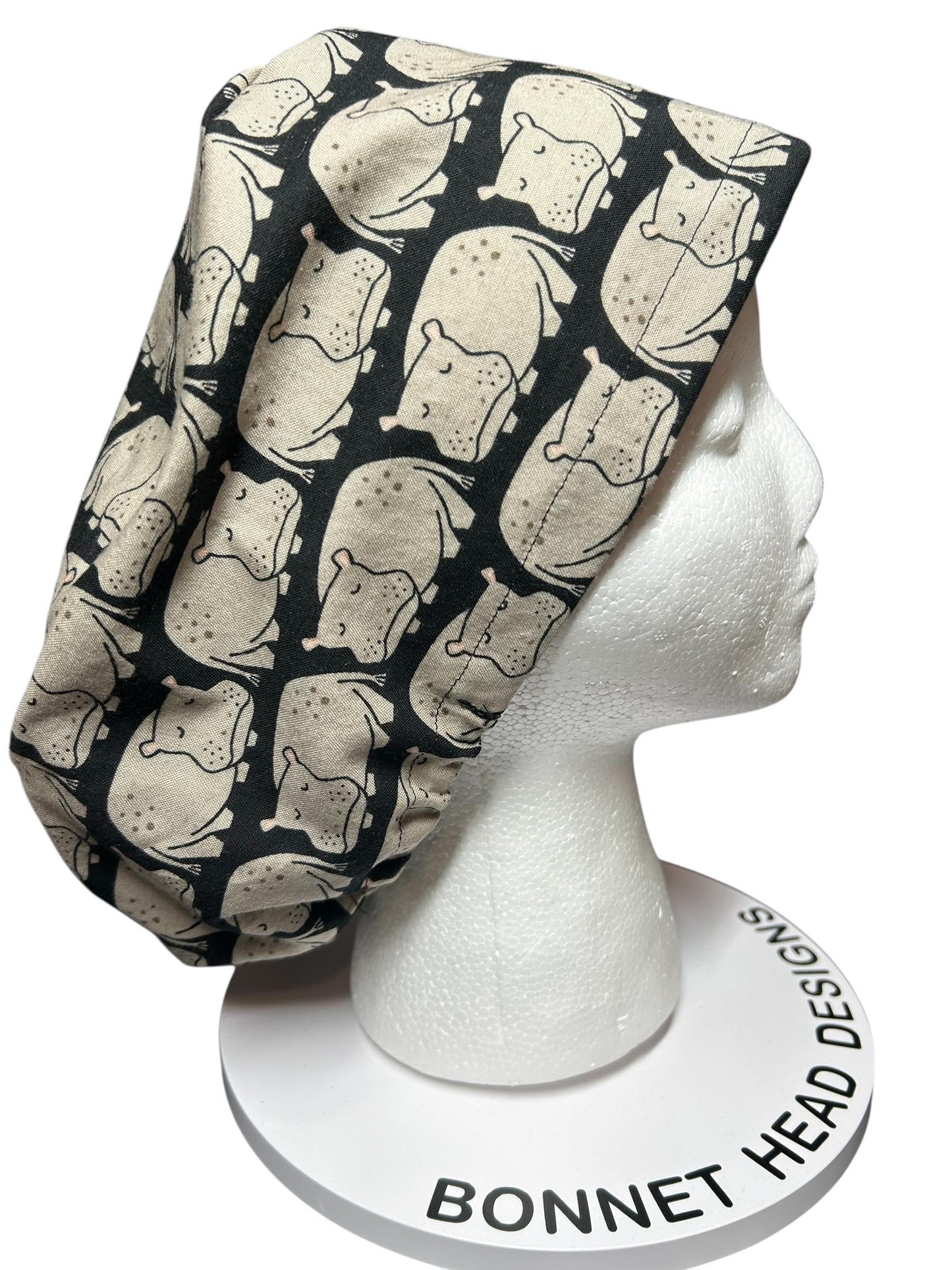 Hippo Euro Scrub Cap | Cotton OR Hat with Satin Lining
