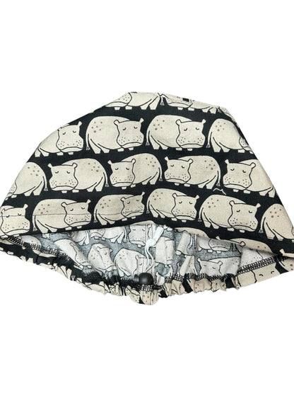 Hippo Euro Scrub Cap | Cotton OR Hat with Satin Lining