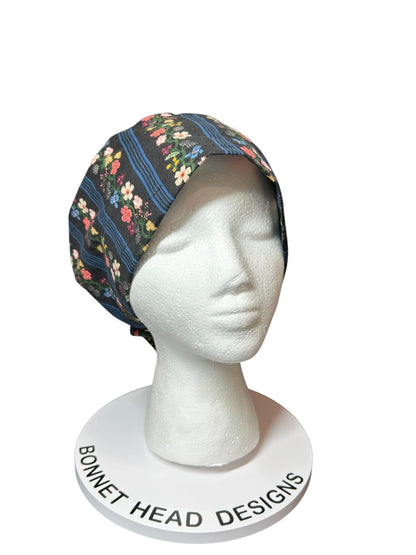 Rifle Paper Co. Floral Scrub Cap | Euro Style, Adjustable Cord Lock