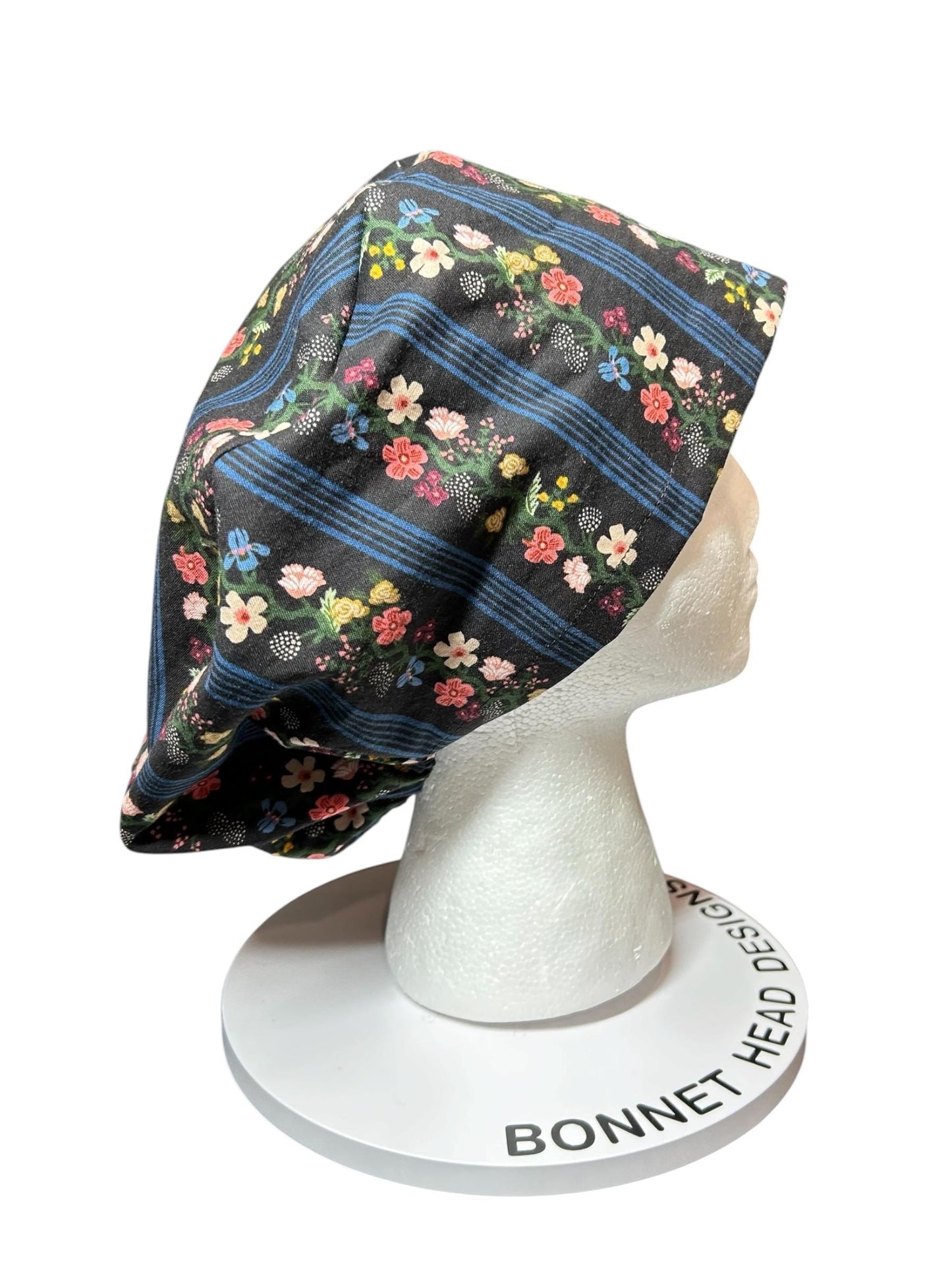 Rifle Paper Co. Floral Scrub Cap | Euro Style, Adjustable Cord Lock