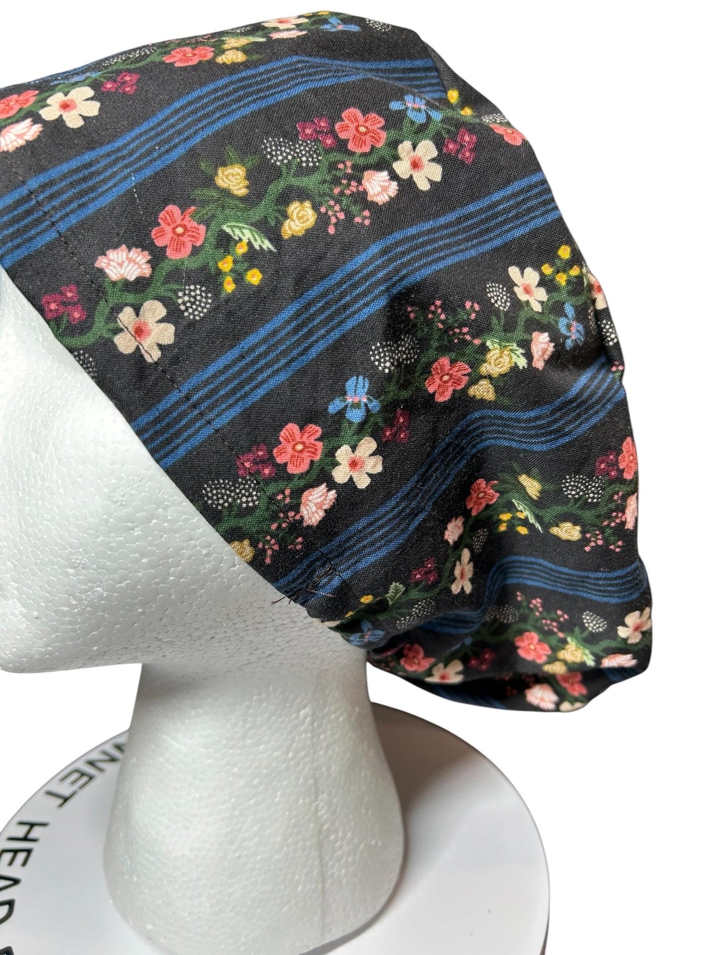 Rifle Paper Co. Floral Scrub Cap | Euro Style, Adjustable Cord Lock