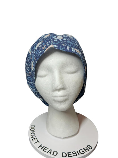 Sea turtles Scrub Cap | Euro Style, Adjustable Cord Lock
