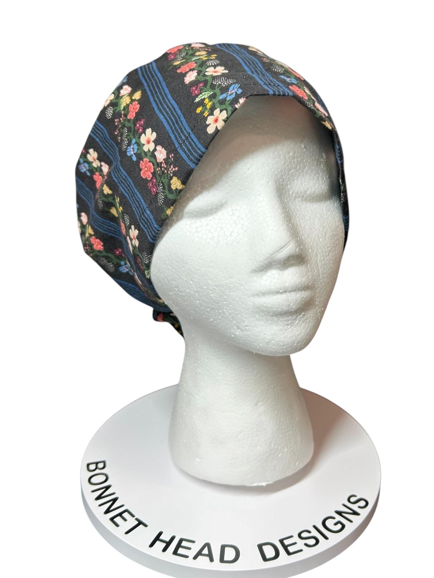 Rifle Paper Co. Floral Scrub Cap | Euro Style, Adjustable Cord Lock