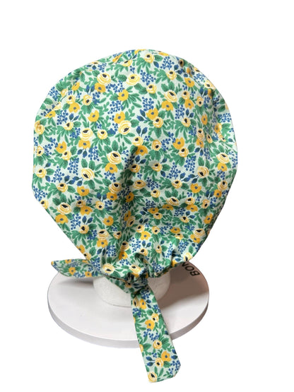 Rifle Paper Co Rosa Scrub cap: pixie style cap for short or medium hair