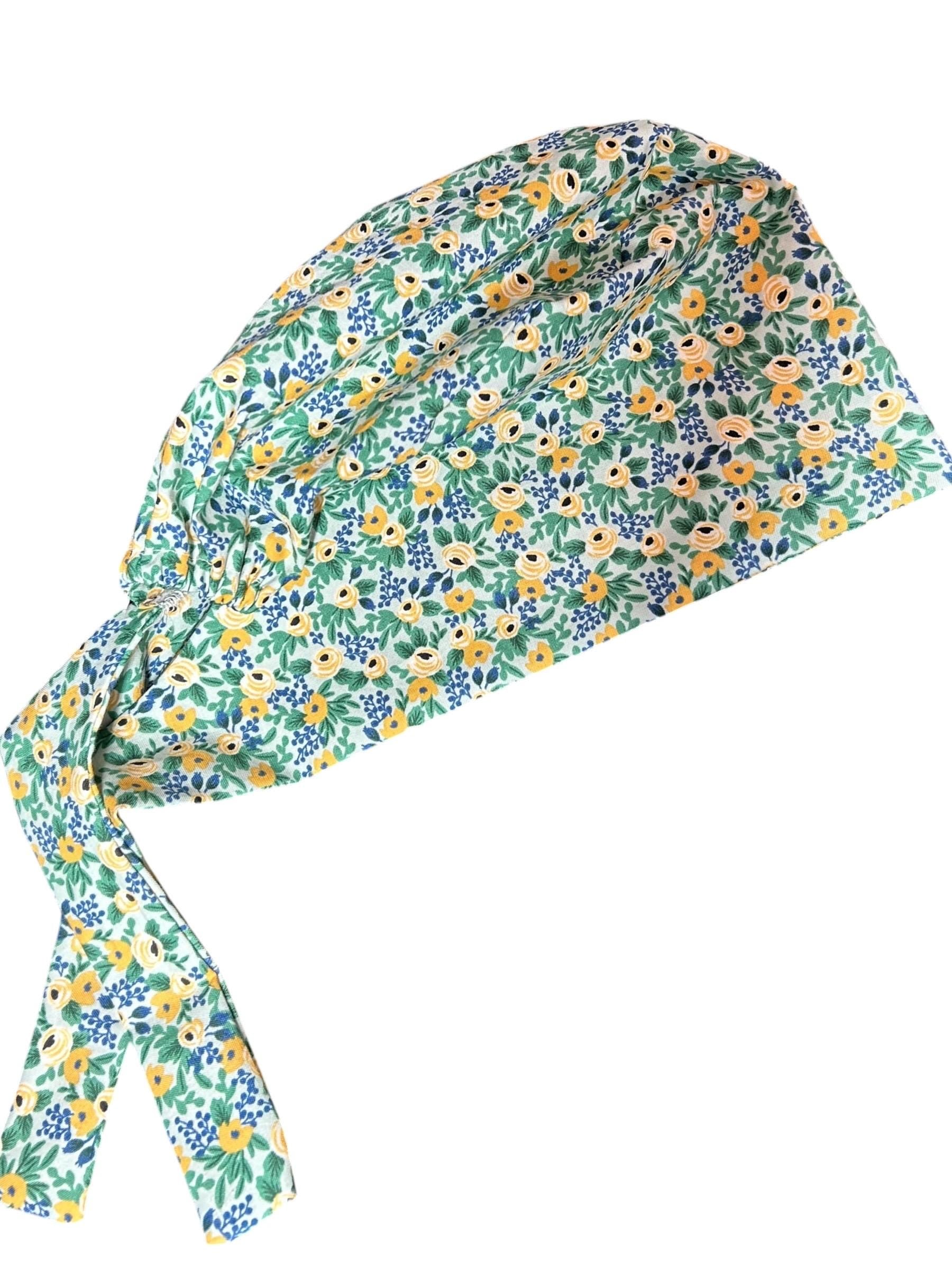 Rifle Paper Co Rosa Scrub cap: pixie style cap for short or medium hair