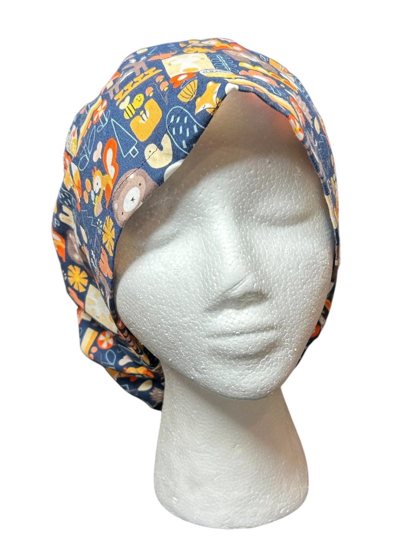 Euro Scrub Cap: animal print nurse hat with toggle