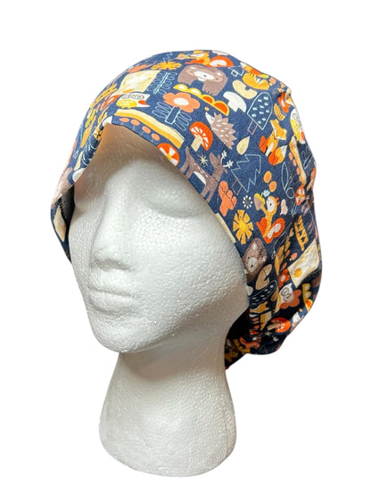 Euro Scrub Cap: animal print nurse hat with toggle