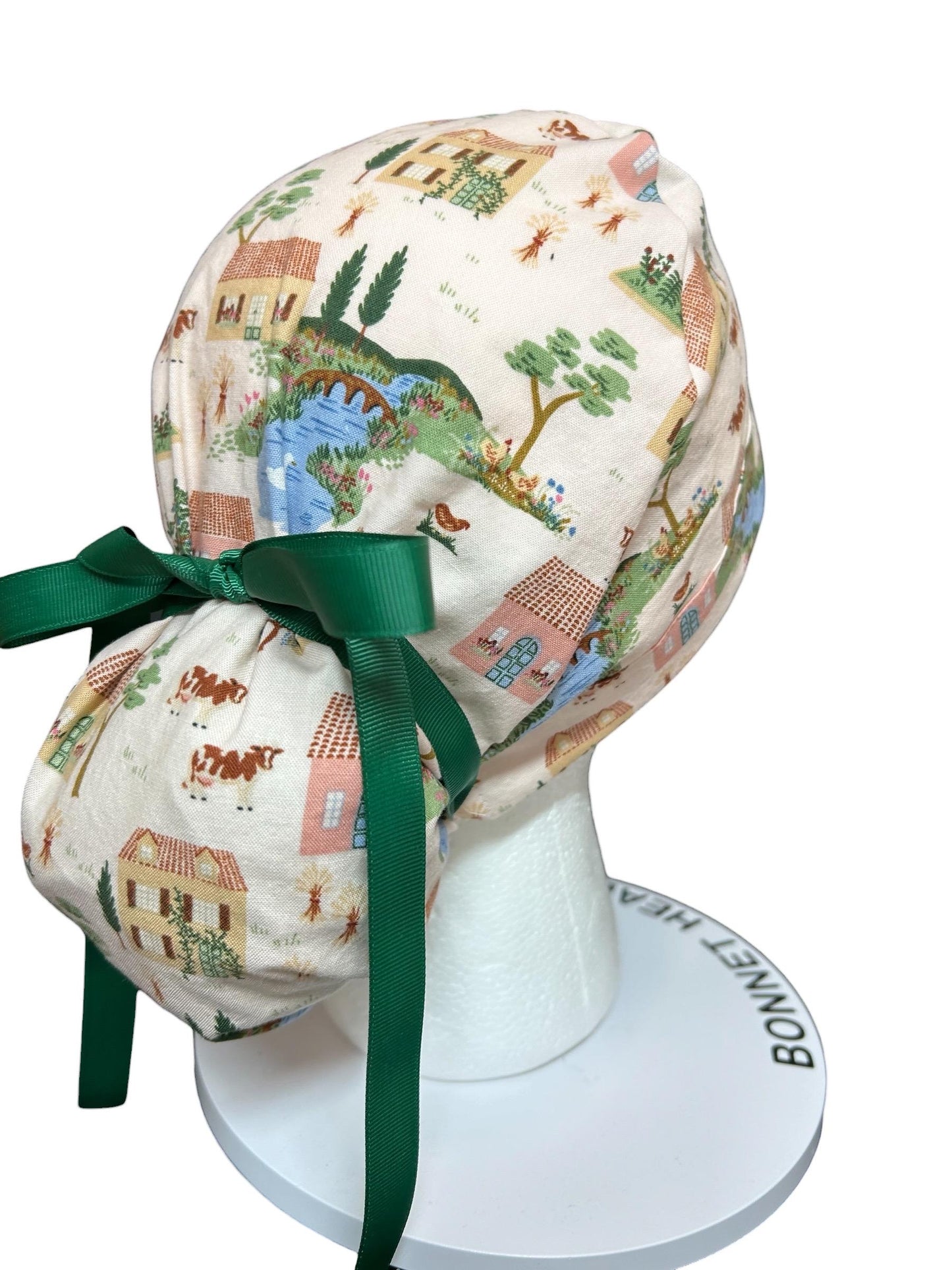 Ponytail Scrub Cap: Rifle Paper Co Gracie Cotswold Nurse hat
