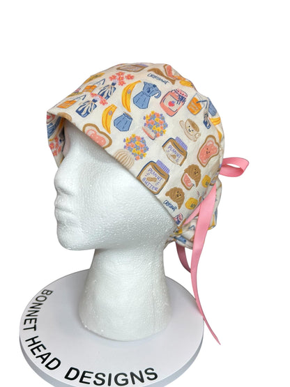 Scrub cap: Breakfast club print