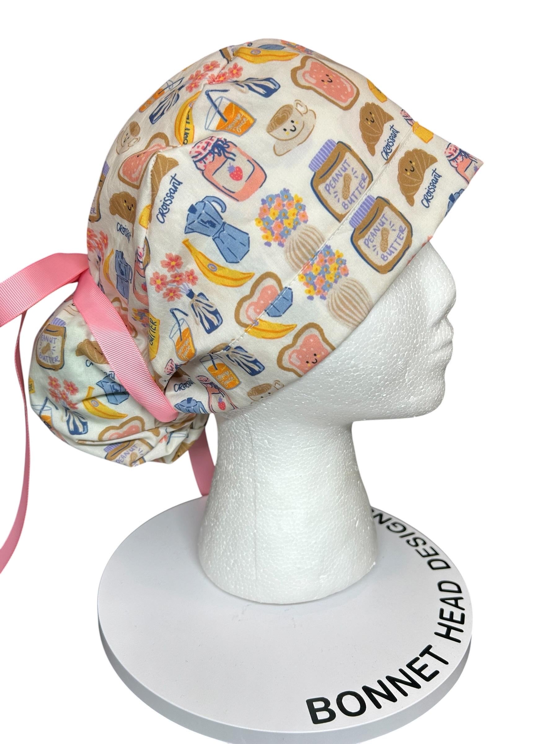 Scrub cap: Breakfast club print