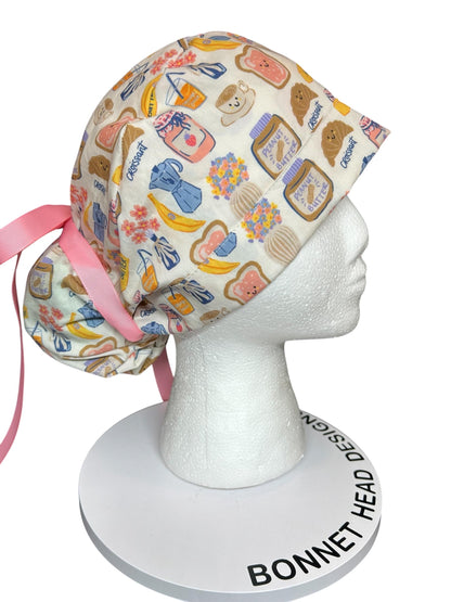 Scrub cap: Breakfast club print