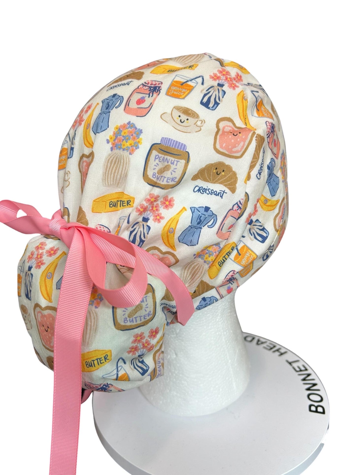Scrub cap: Breakfast club print