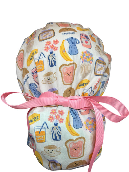 Scrub cap: Breakfast club print