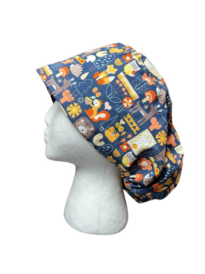 Euro Scrub Cap: animal print nurse hat with toggle