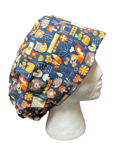 Euro Scrub Cap: animal print nurse hat with toggle