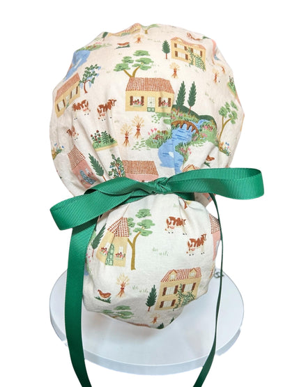 Ponytail Scrub Cap: Rifle Paper Co Gracie Cotswold Nurse hat