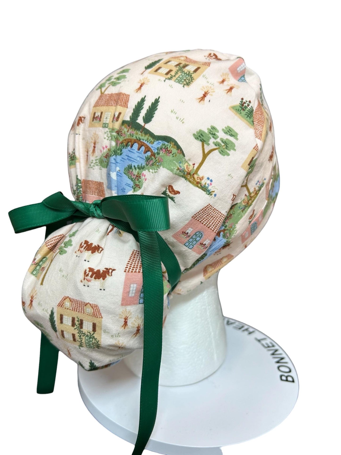 Ponytail Scrub Cap: Rifle Paper Co Gracie Cotswold Nurse hat