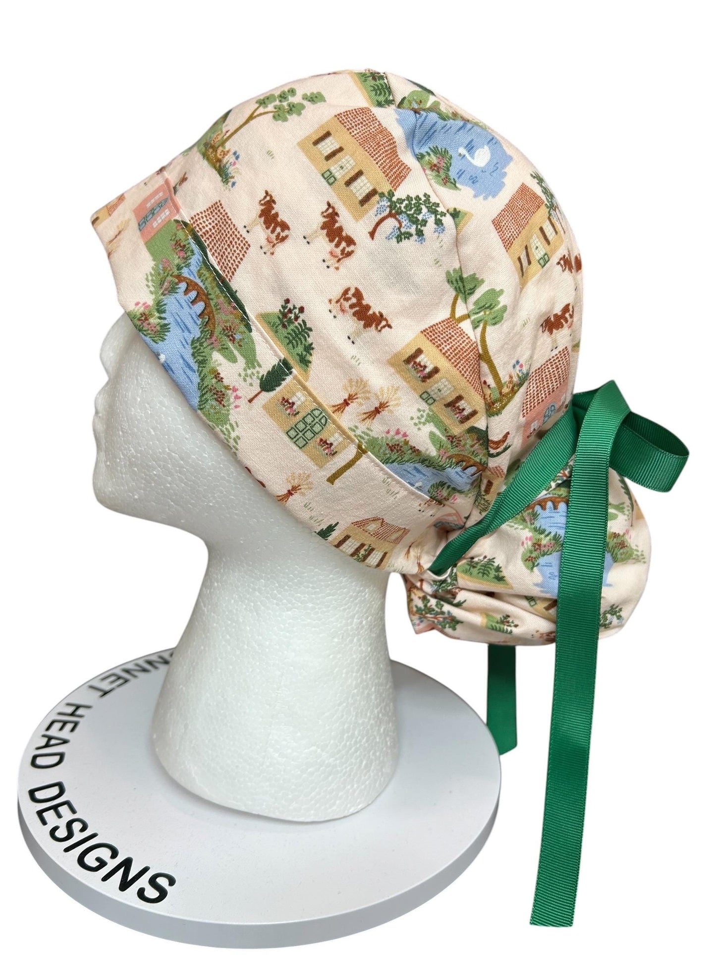 Ponytail Scrub Cap: Rifle Paper Co Gracie Cotswold Nurse hat