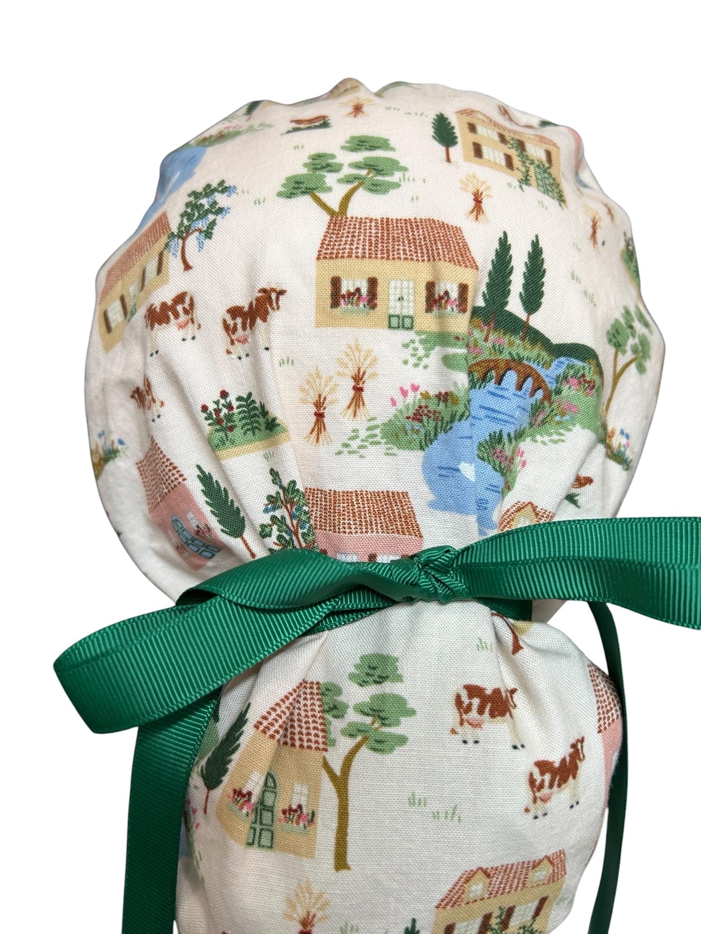 Ponytail Scrub Cap: Rifle Paper Co Gracie Cotswold Nurse hat