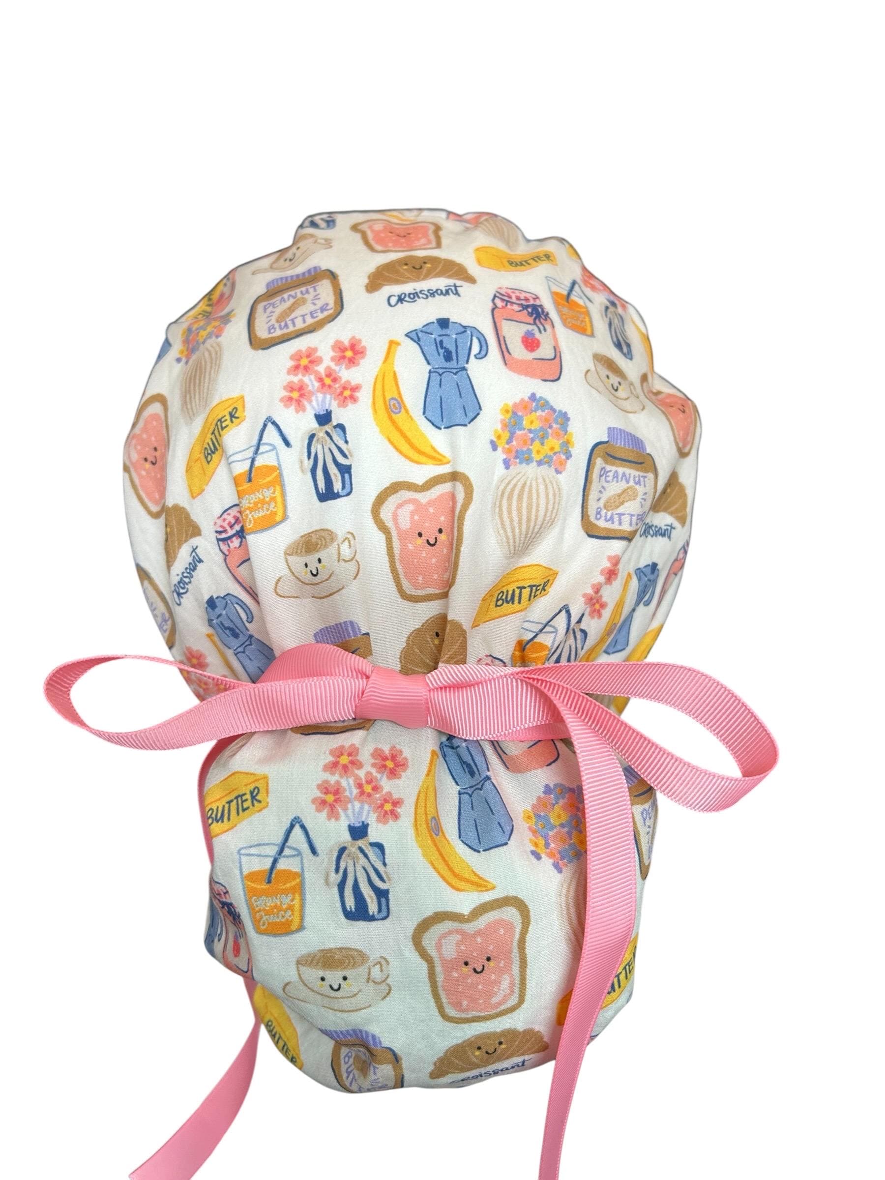 Scrub cap: Breakfast club print