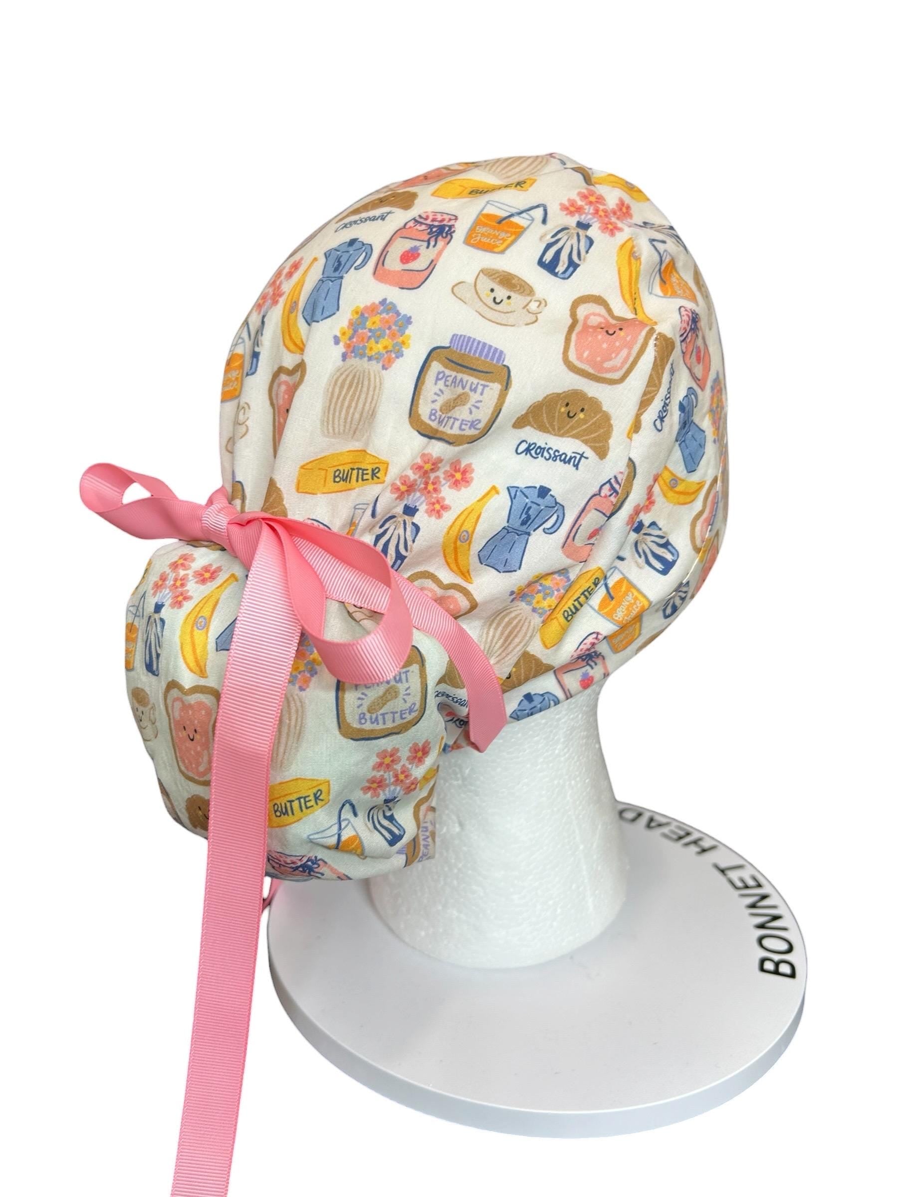 Scrub cap: Breakfast club print