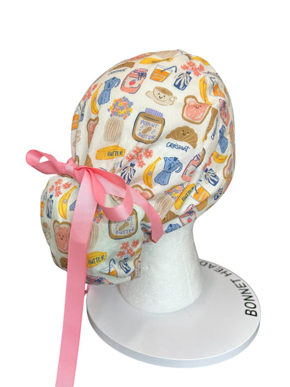 Scrub cap: Breakfast club print