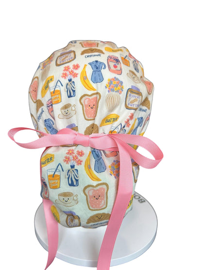 Scrub cap: Breakfast club print