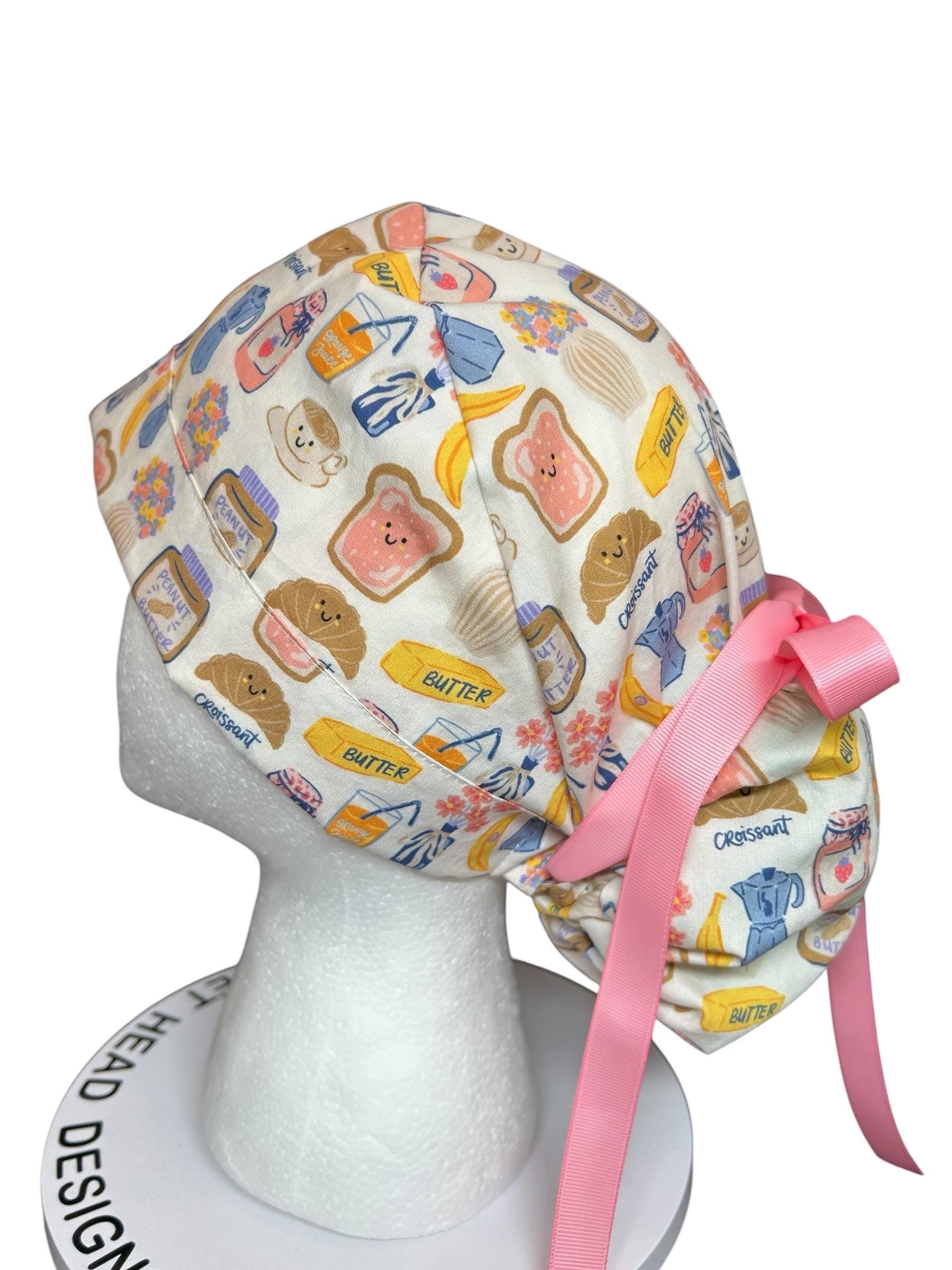 Scrub cap: Breakfast club print