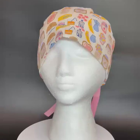 Scrub cap: Breakfast club print