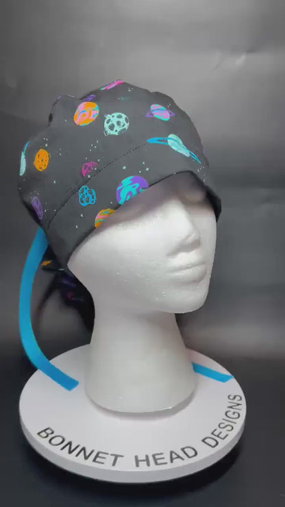 Scrub caps for women: Outerspace theme
