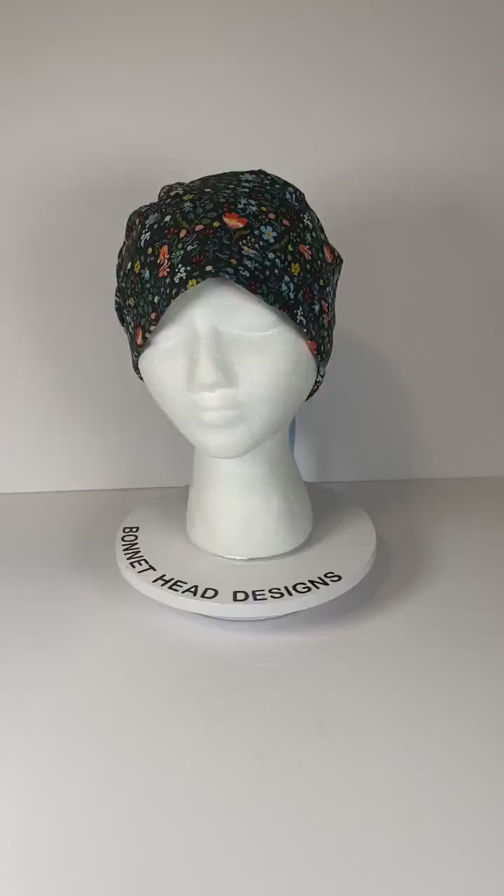 Rifle Paper Co hunter bramble fields scrub cap, nurse gift, doctor gift, Bonnet Head Designs